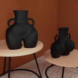 Matte Black Booty Vase