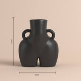 Matte Black Booty Vase